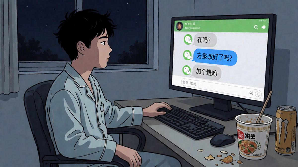 凌晨三点还在被老板@的打工人精神状态