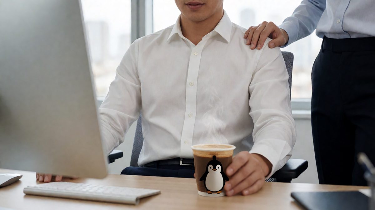 原来只是噩梦……但杯子里的企鹅是怎么回事？！
