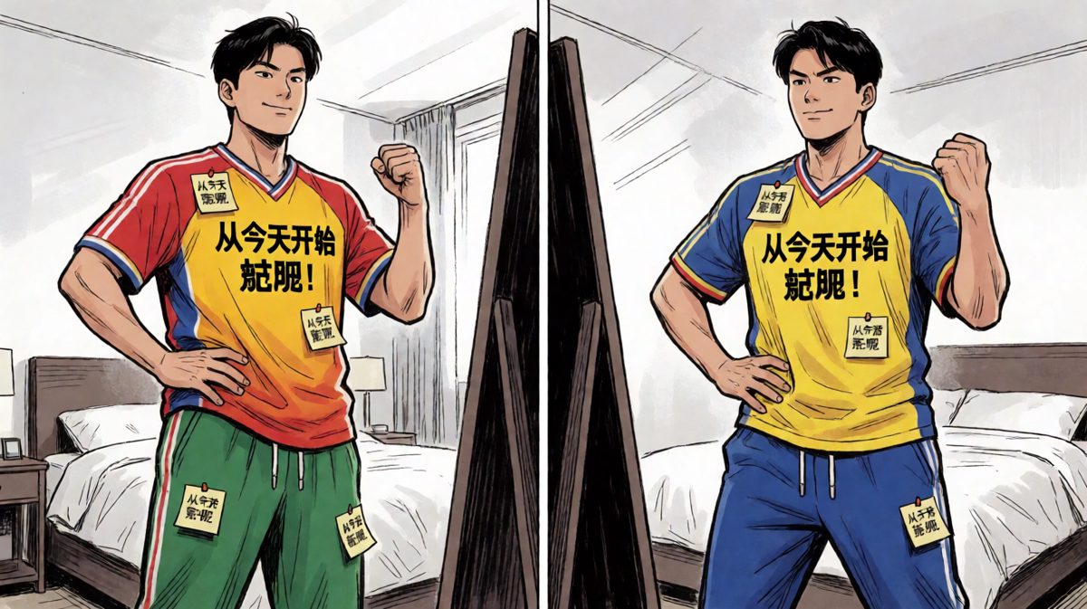 立flag现场：信誓旦旦要减肥。