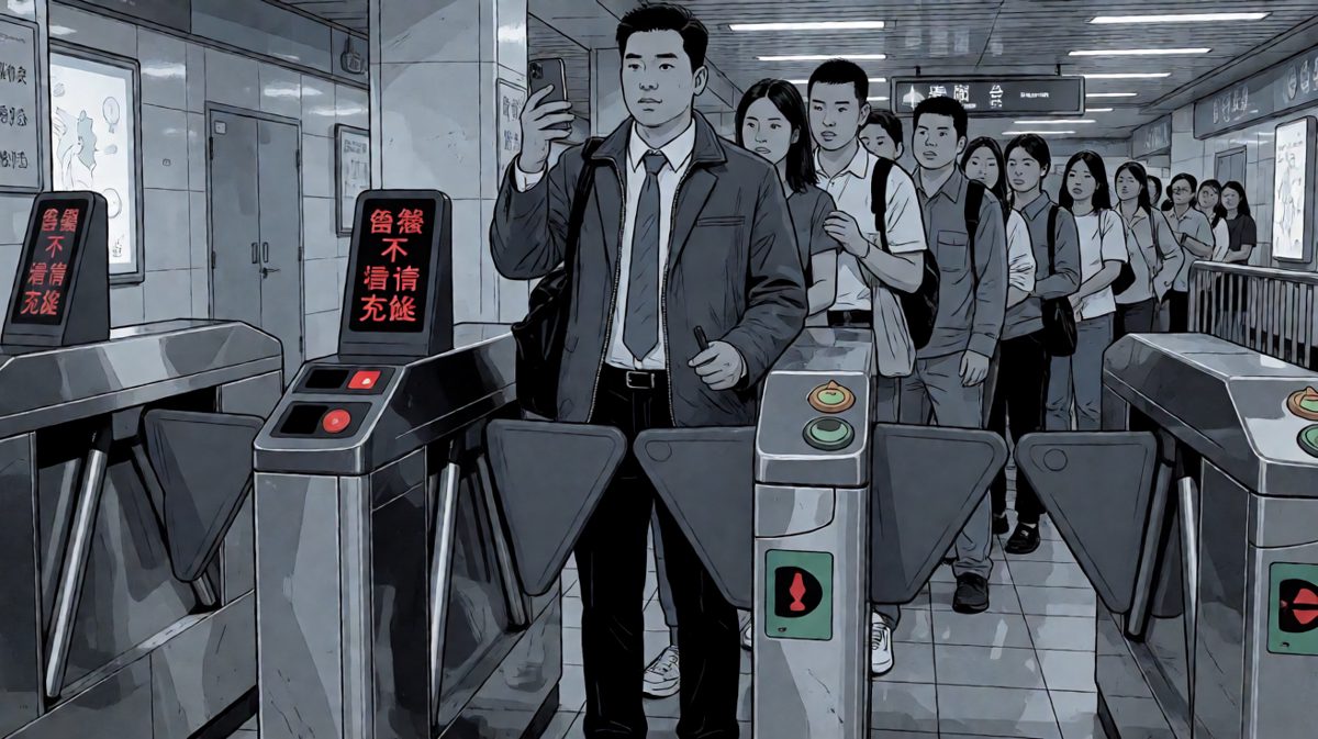 第三格：迟到狂奔，发现钱不够刷地铁