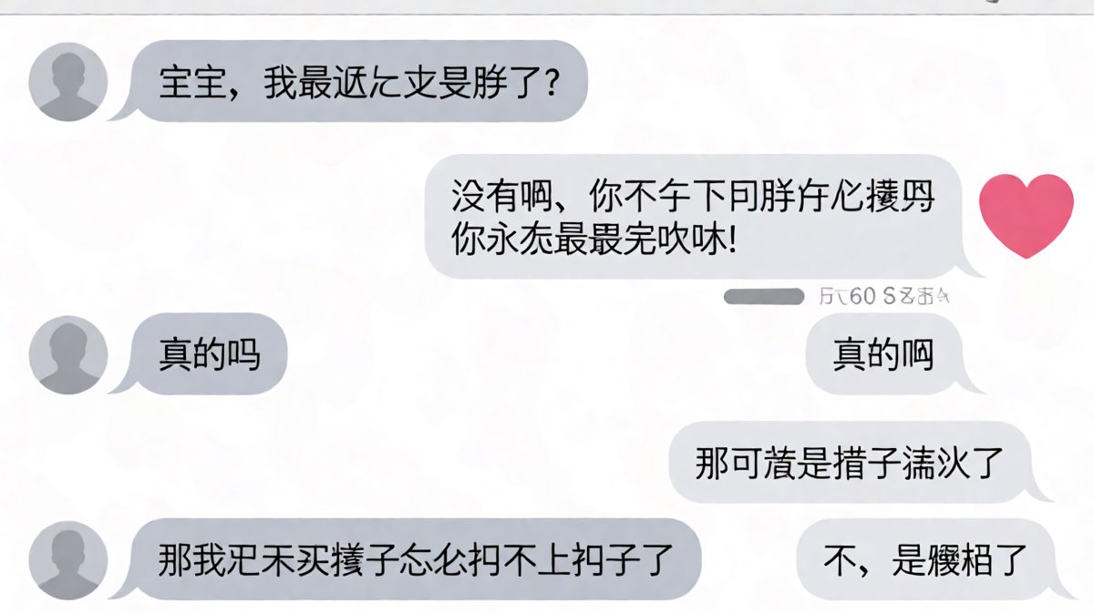 男生问自己胖没胖，女生的回答从满分变成零分的过程