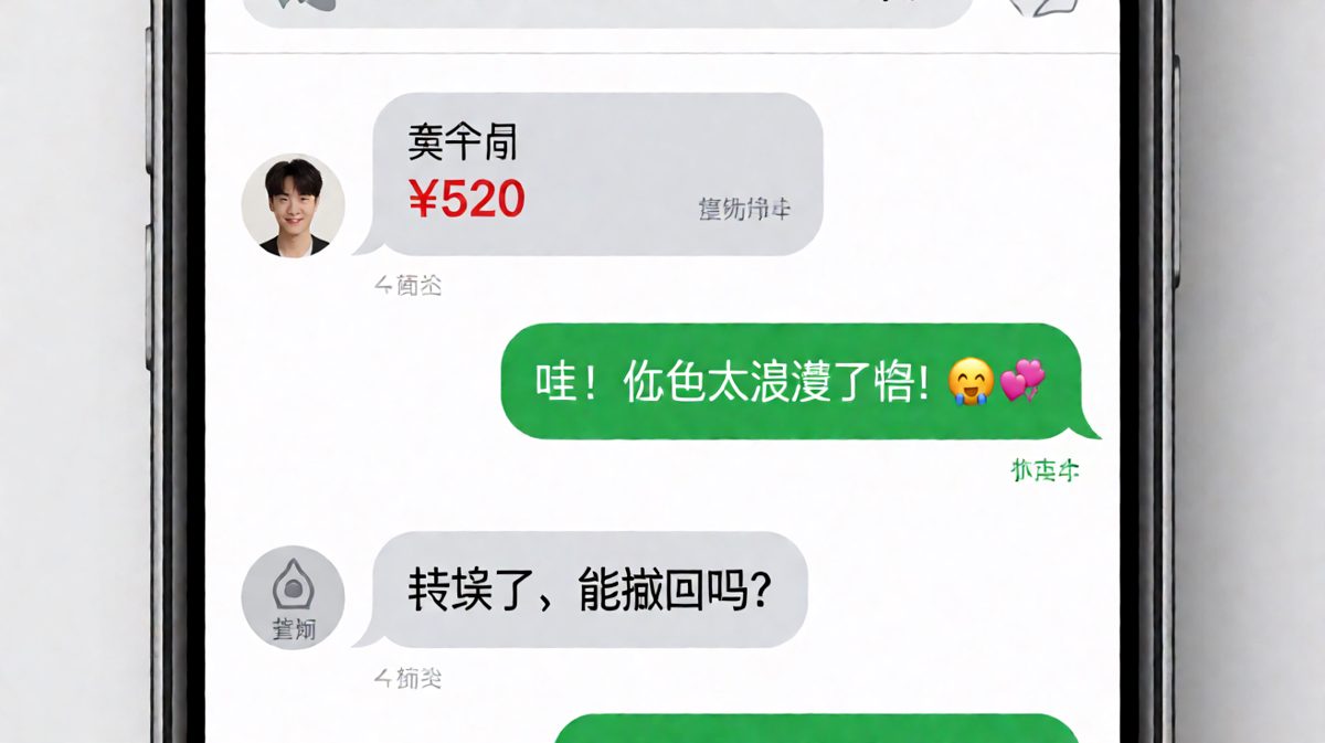 520转账后的社死三连：浪漫开场，撤回请求，收款成功
