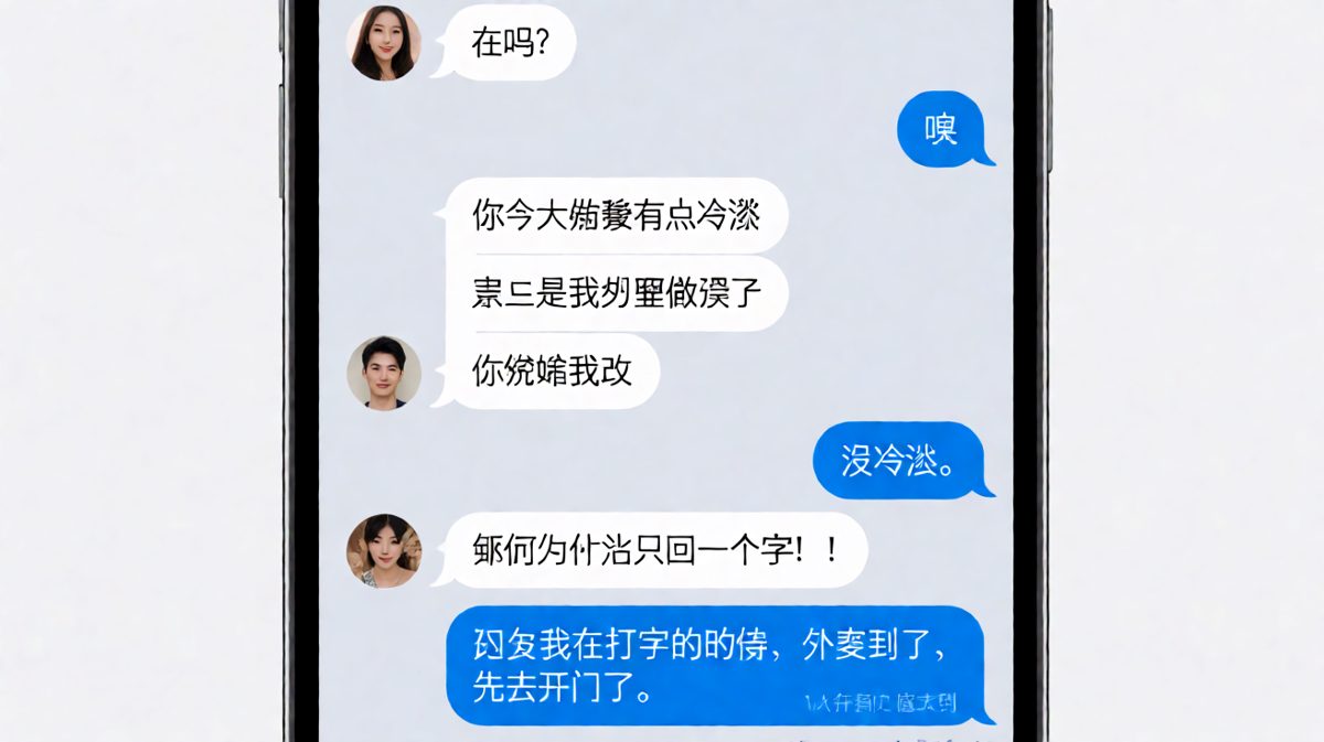 小作文级情绪泛滥 vs 外卖到了的极简敷衍