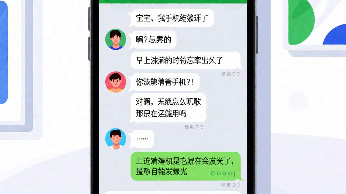 洗澡忘拿手机后果有多严重？绿光提示他的智商