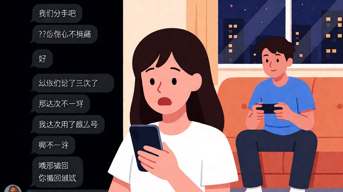 分手三次套路大全，从感叹号到撤回到彻底社死。