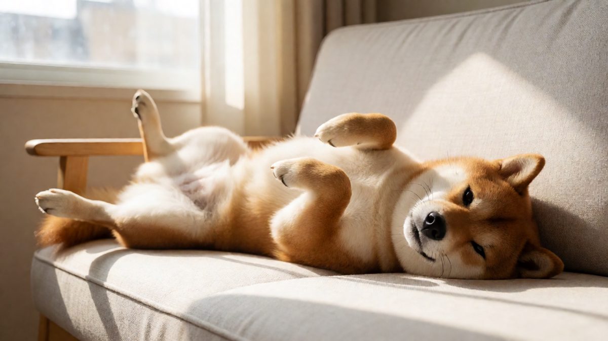 柴犬：我睡着了但没完全睡着