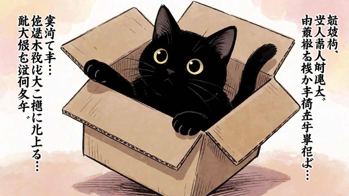 猫：我明明很圆的，但我可以装得很扁。