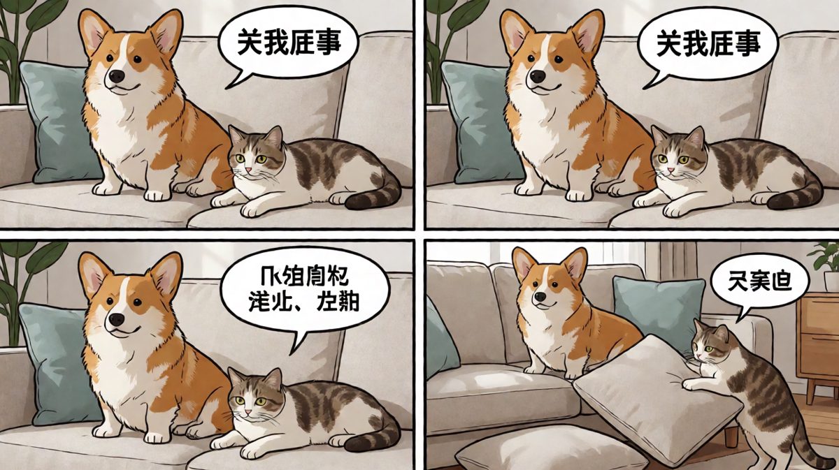 狗：猫在搞装修，我只是个路过看戏的。