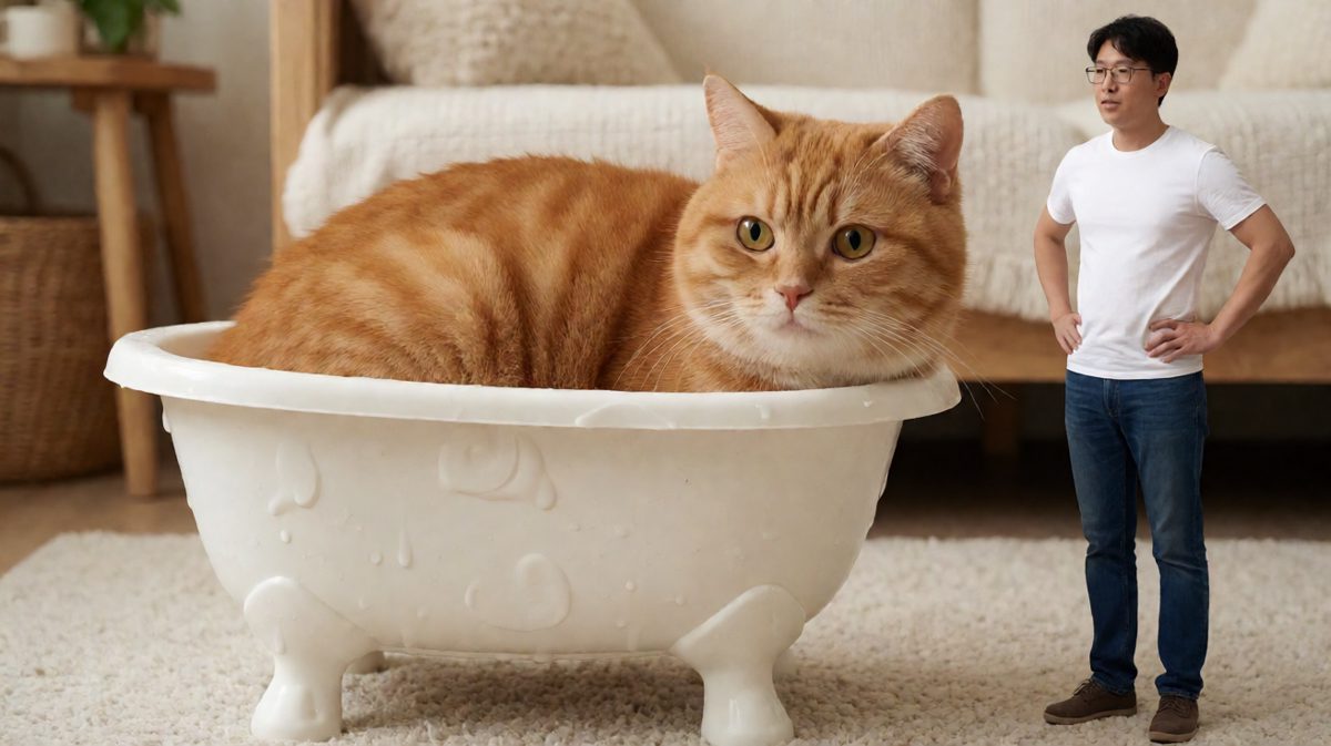 猫：这缸太小了但我已经放弃了挣扎