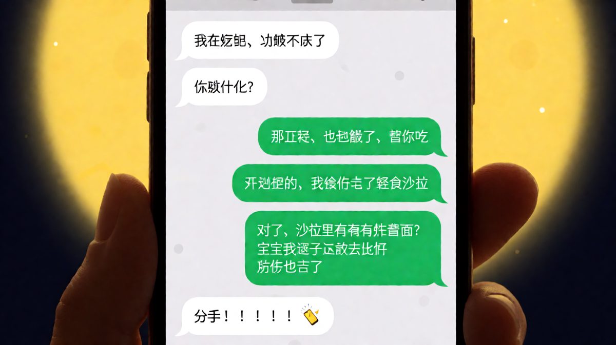 女友发誓减肥不吃晚饭，结果被男友一句'替你吃'气到要分手