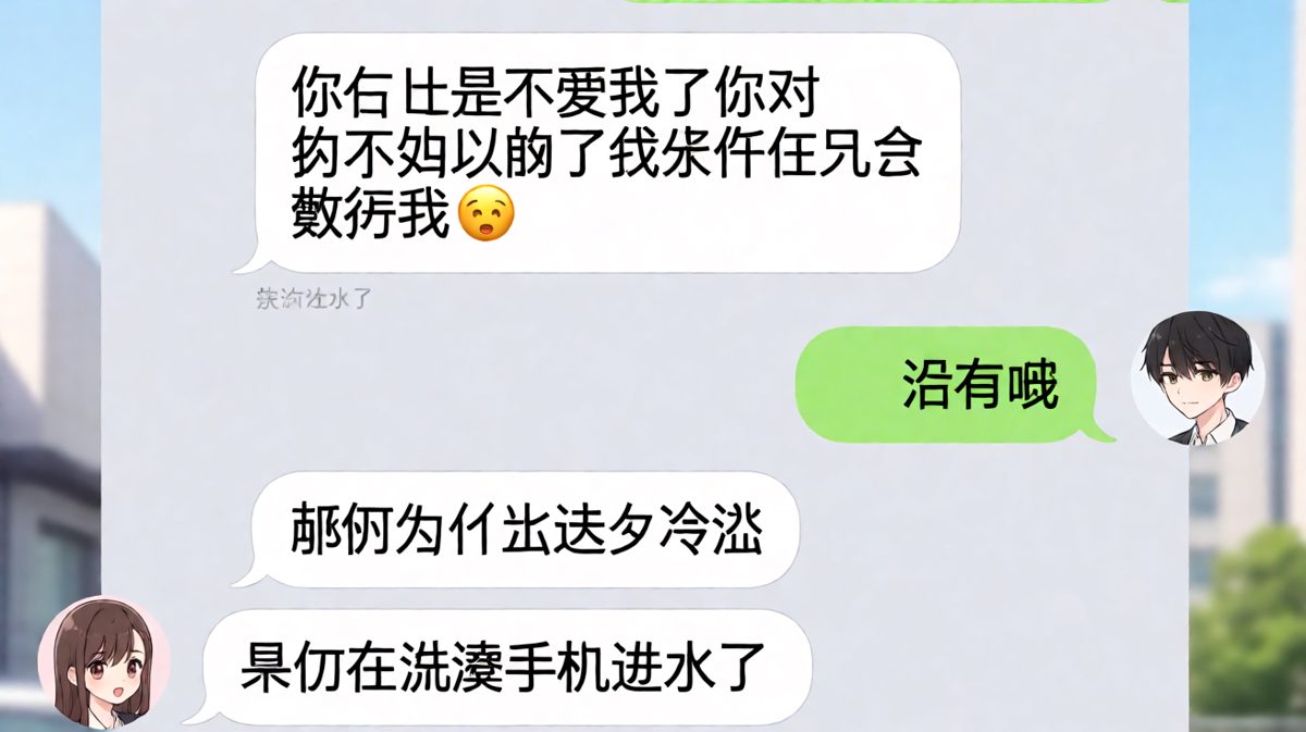 小作文发出去才发现对方只是手机进水，社死现场一览无余。
