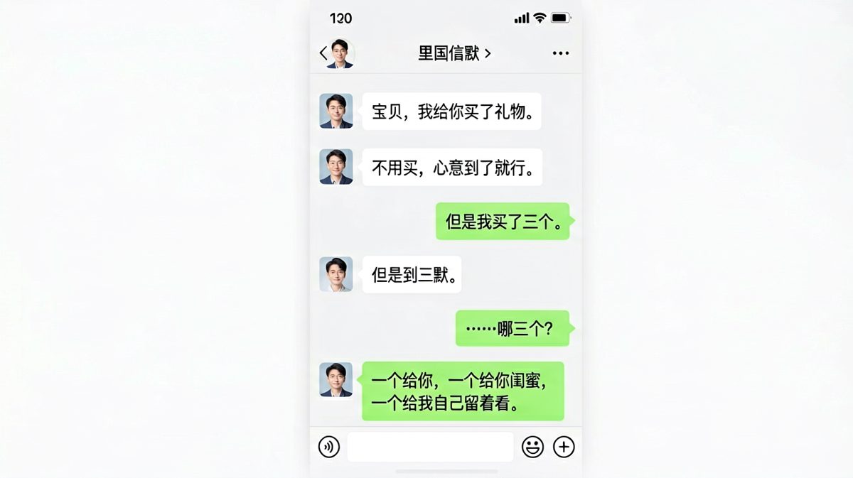 ‘不用买’三个字，最终让男生也买到了一份。