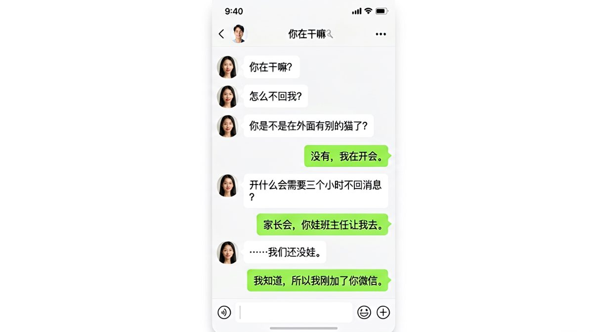 男生用一场家长会，顺便加了女孩微信。
