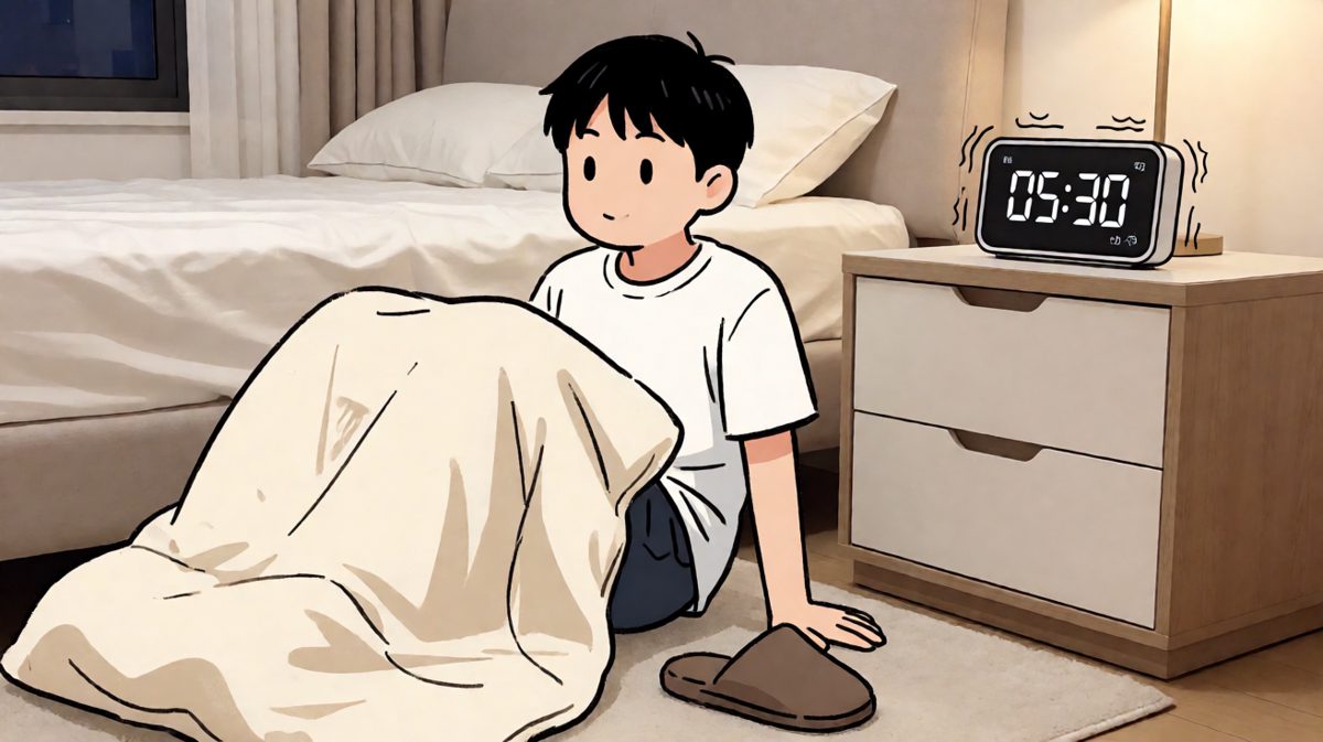 小明设定闹钟，准备做个早起勇士