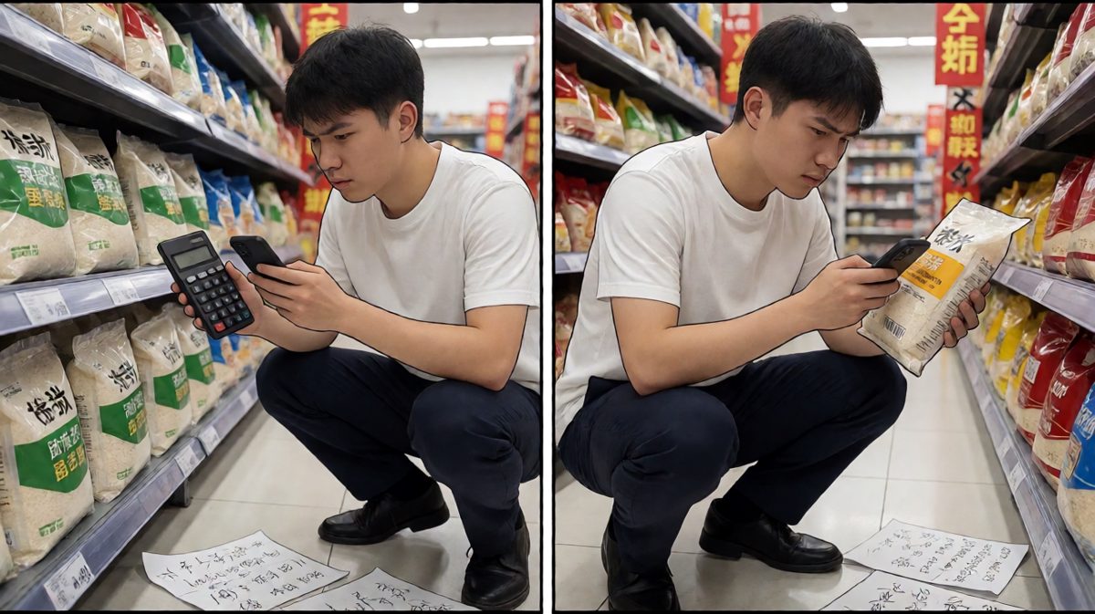 他精打细算，逐件比较，觉得自己是个理财天才。