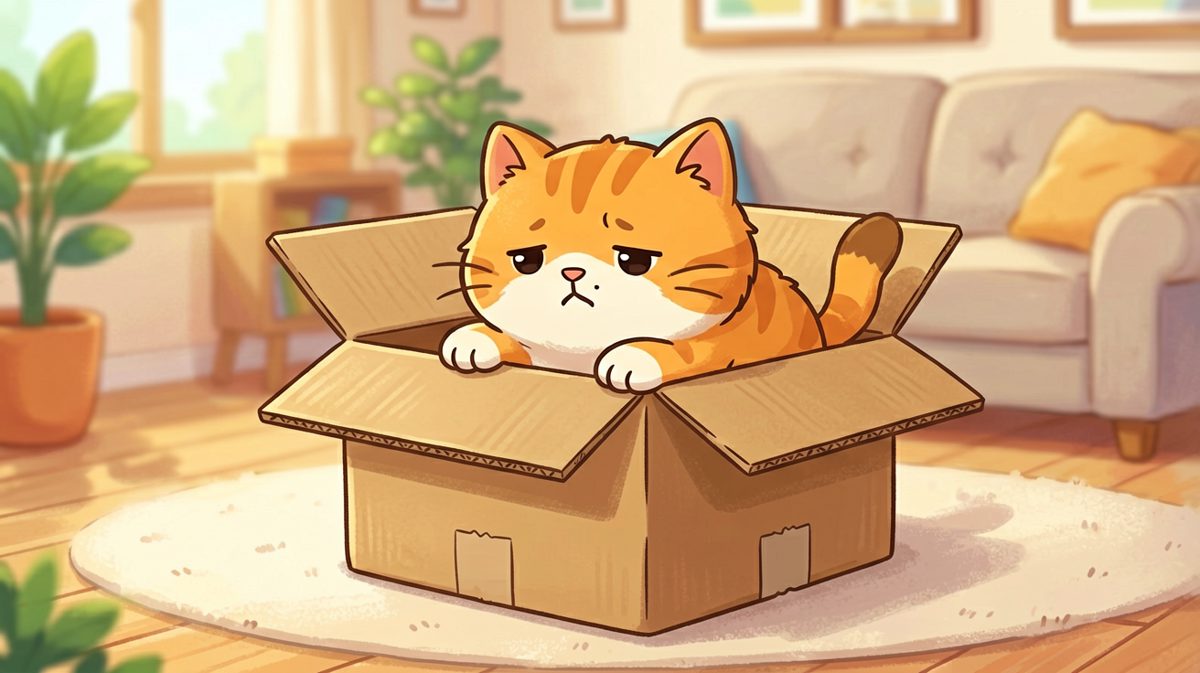 猫：只要我够胖，盒子就会自动变大。