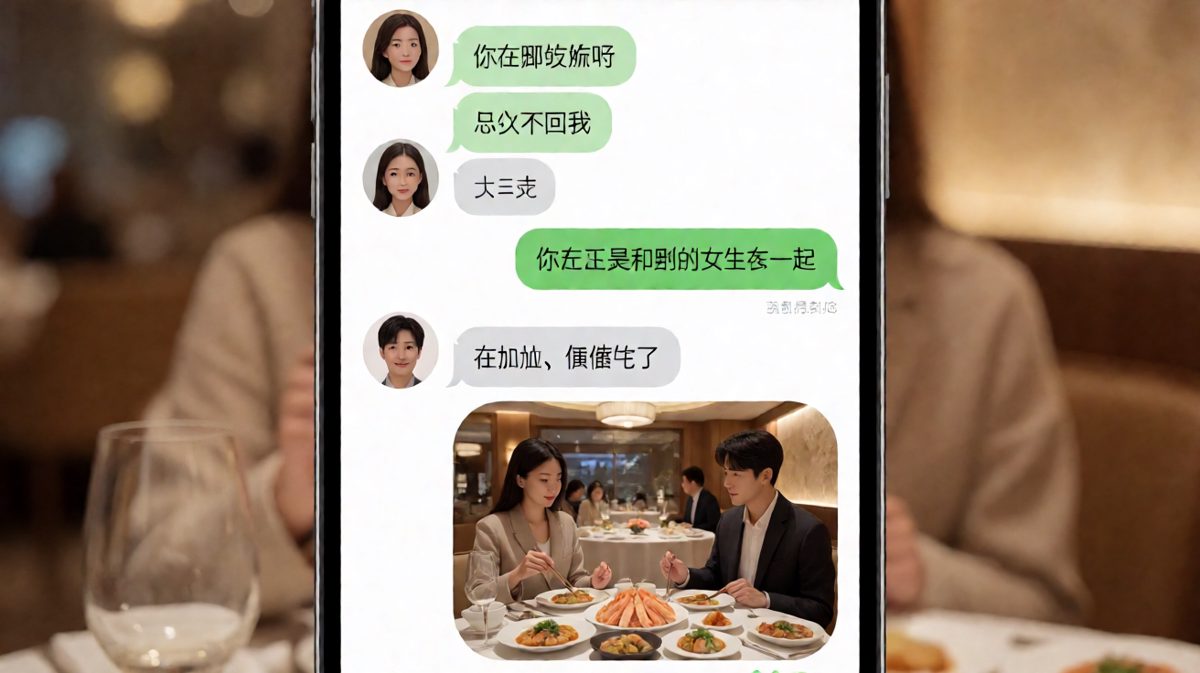 猜忌午餐：女方发现朋友圈谎言，但反转是女同事是他老板
