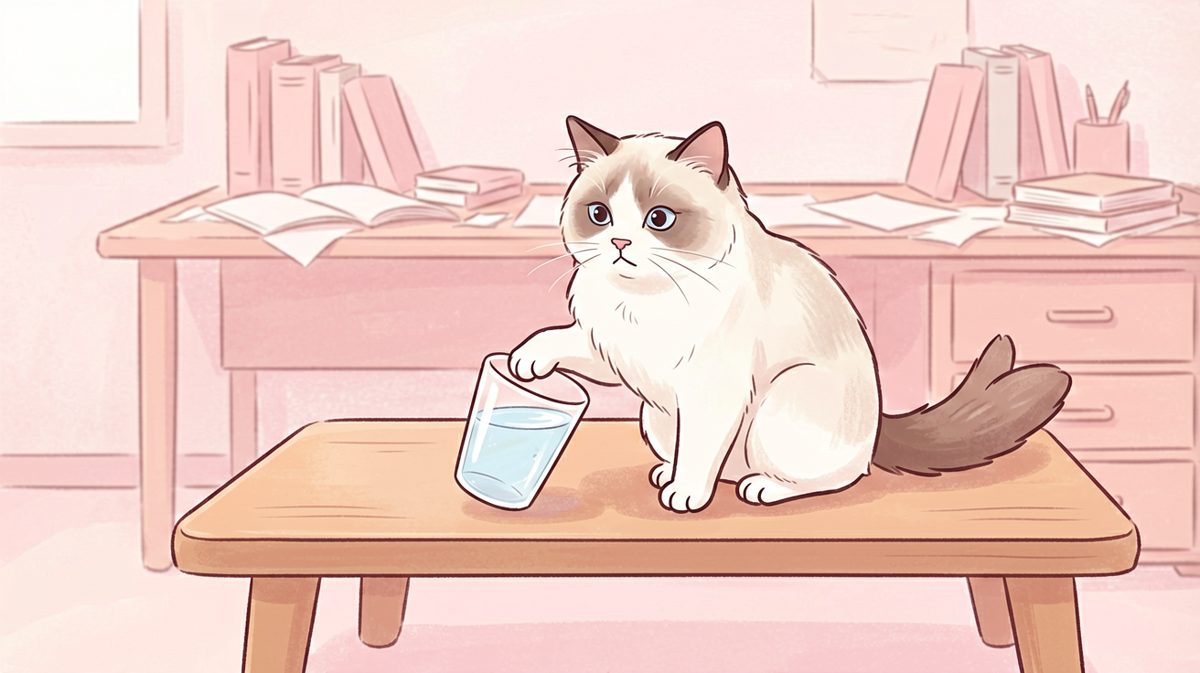 猫：我推，我推，我推推推——玻璃心碎一地