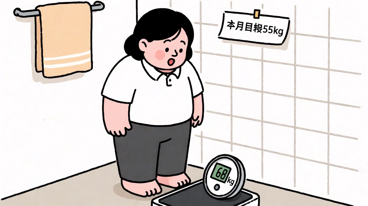 看到体重秤上的数字，决定从今天开始减肥