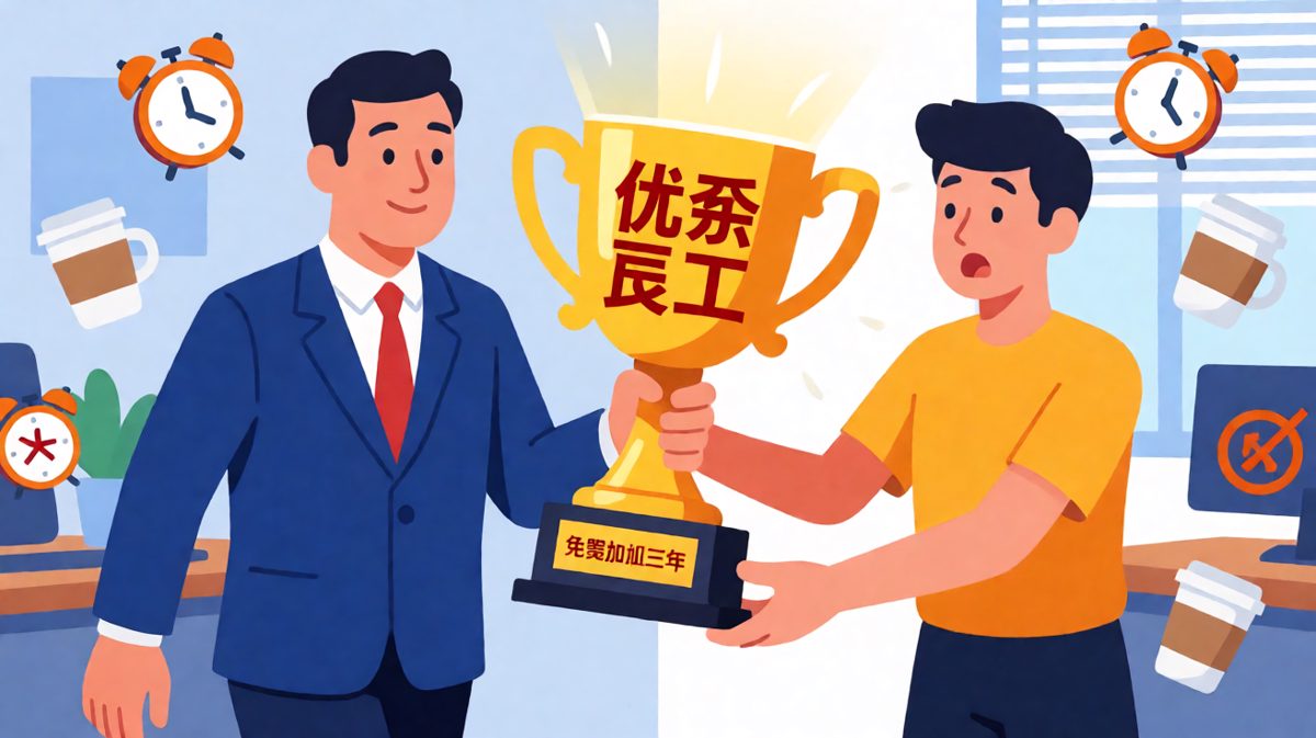 老板：你被选为优秀员工，奖励是——额外加班三年
