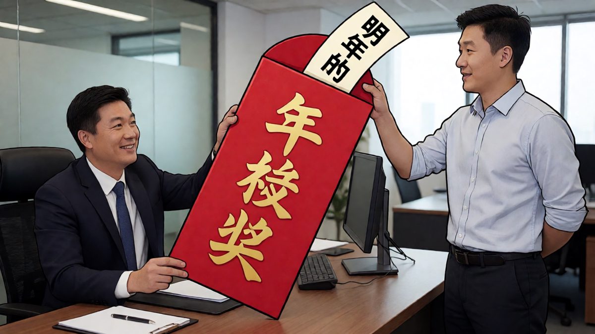老板：年终奖给你准备了个大惊喜——明年见