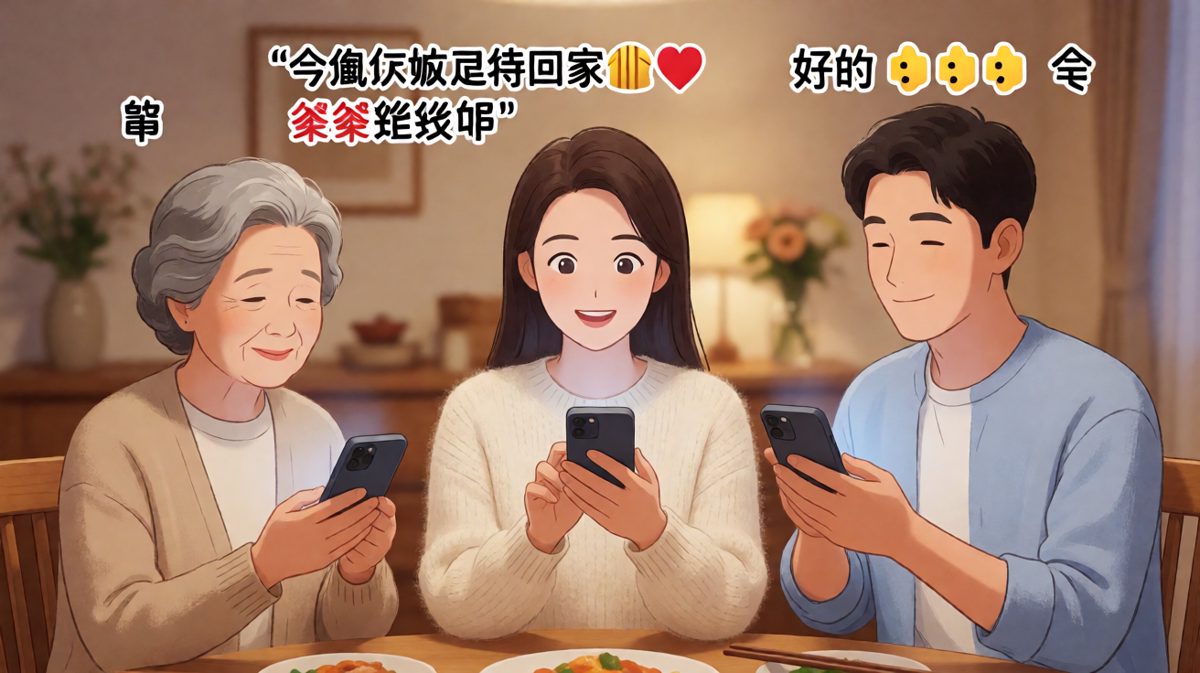 我妈发消息的方式：一句话三个字，表情十二个
