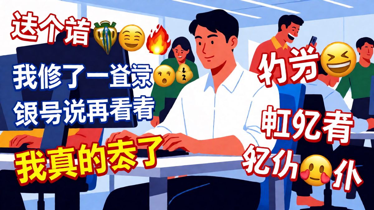 当emoji变成职场人的真实情绪器官