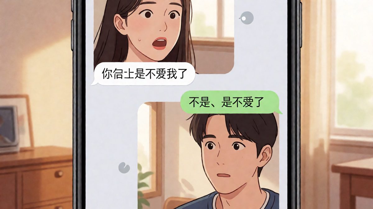 女生问'是不是不爱我了'，男生秒回'不是，是不爱了'，一句话让全场安静