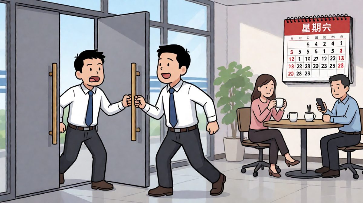 到了才想起……今天原来是周末！