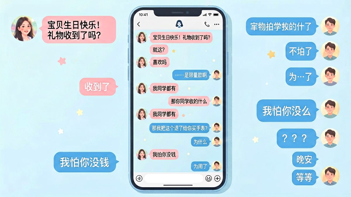 送礼物的终极陷阱：女生说'就这'，其实是考验你的态度。