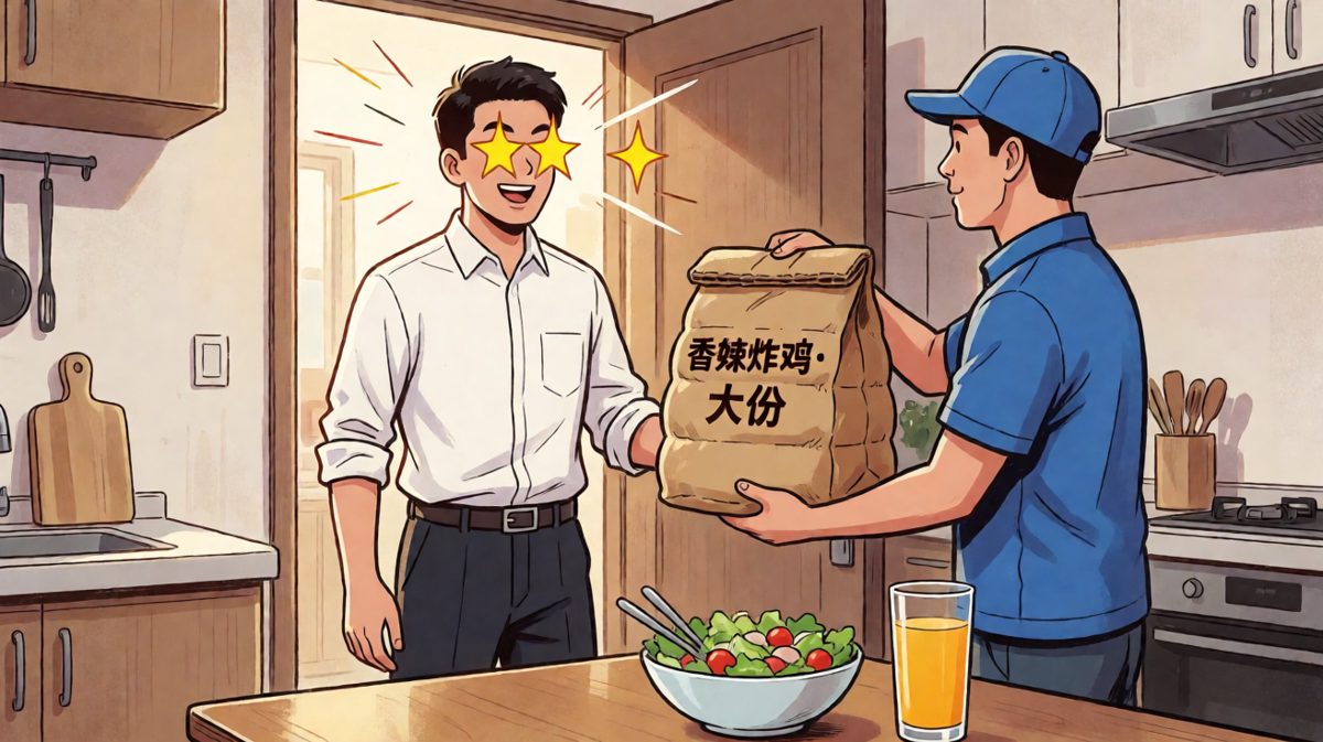 第二格：外卖临门，意志力瞬间瓦解