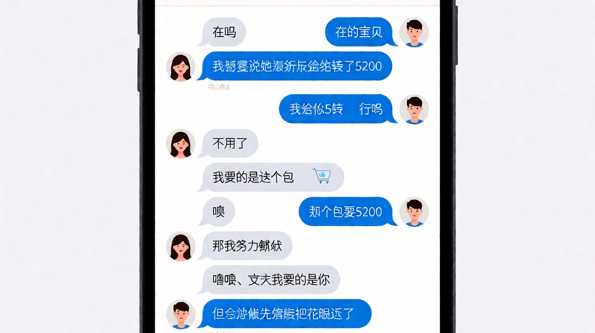 女生假装感性实则算账，从表达到要钱的连环反转。