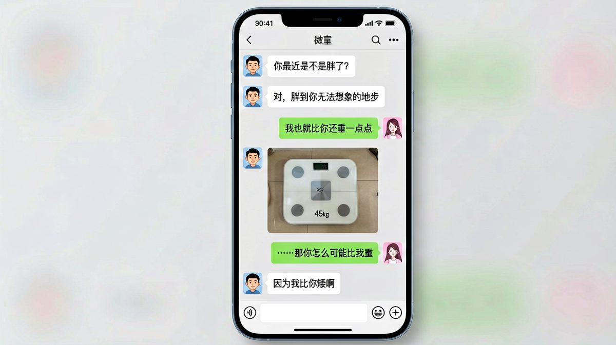 体重梗神反转，女生用身高碾压男生