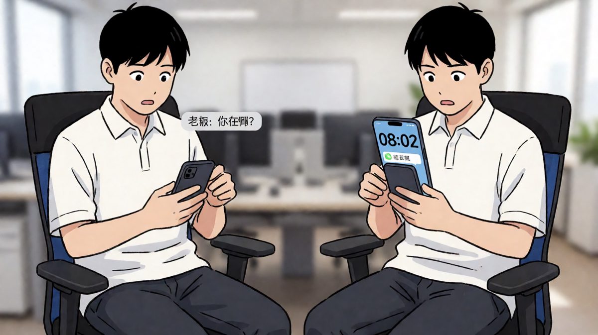 打开手机看到08:02，老板已发消息——彻底崩溃。