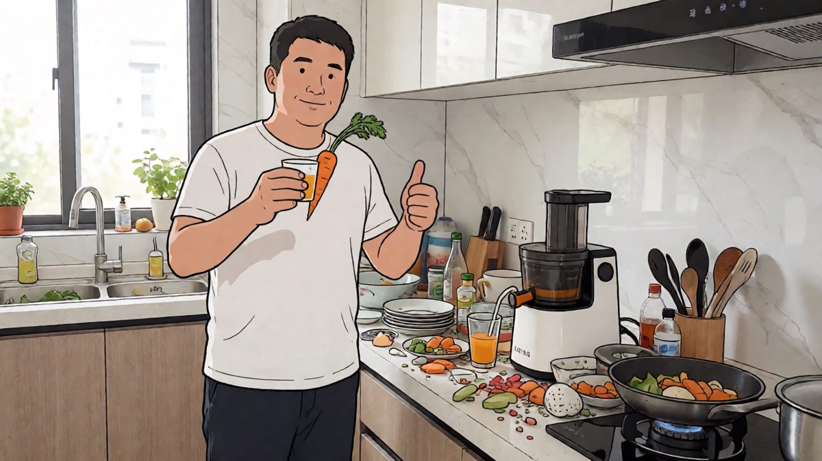 第四格：虽然搞砸了一切，但至少……还有一杯果汁？