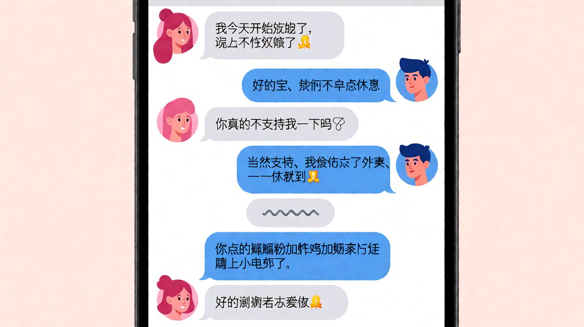 说减肥却收外卖，这该死的真爱