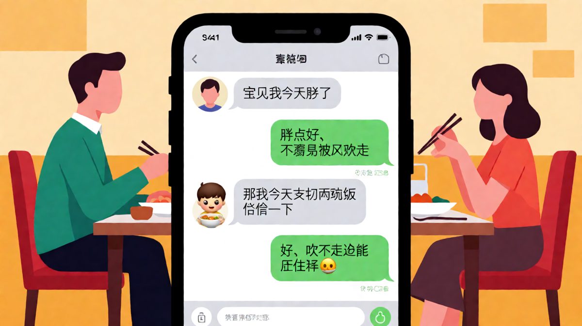 男生撒娇说胖了，女生用毒舌帮他「合理增重」