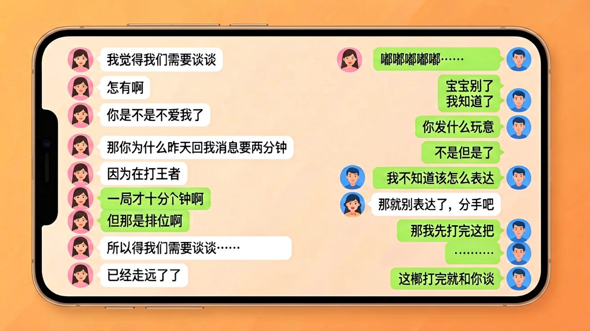 女生要谈谈，男生的优先级暴露无遗