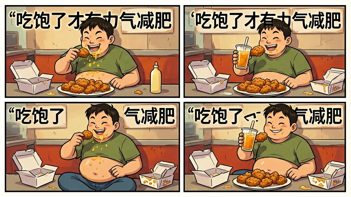 最终妥协：吃饱了才有动力继续减肥！