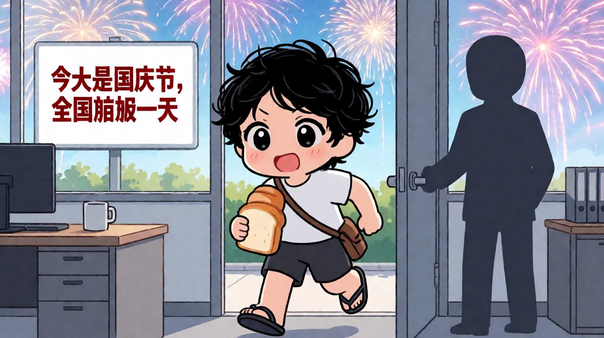 狼狈冲到公司，才发现自己白害怕了——今天明明是周末。