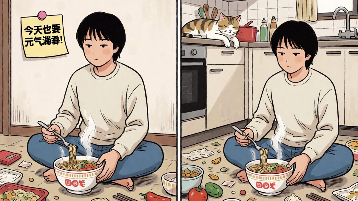第4格：最终结局——泡面才是永远的神