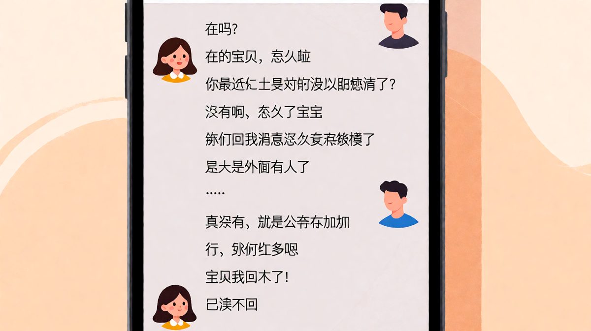 女生突然查岗问是不是外面有人，结果反转是男生加班太累的搞笑场景