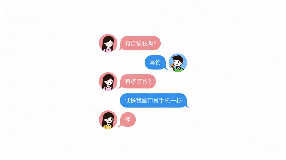 男生说喜欢女生就像离不开手机，结果偷偷把手机藏起来了。