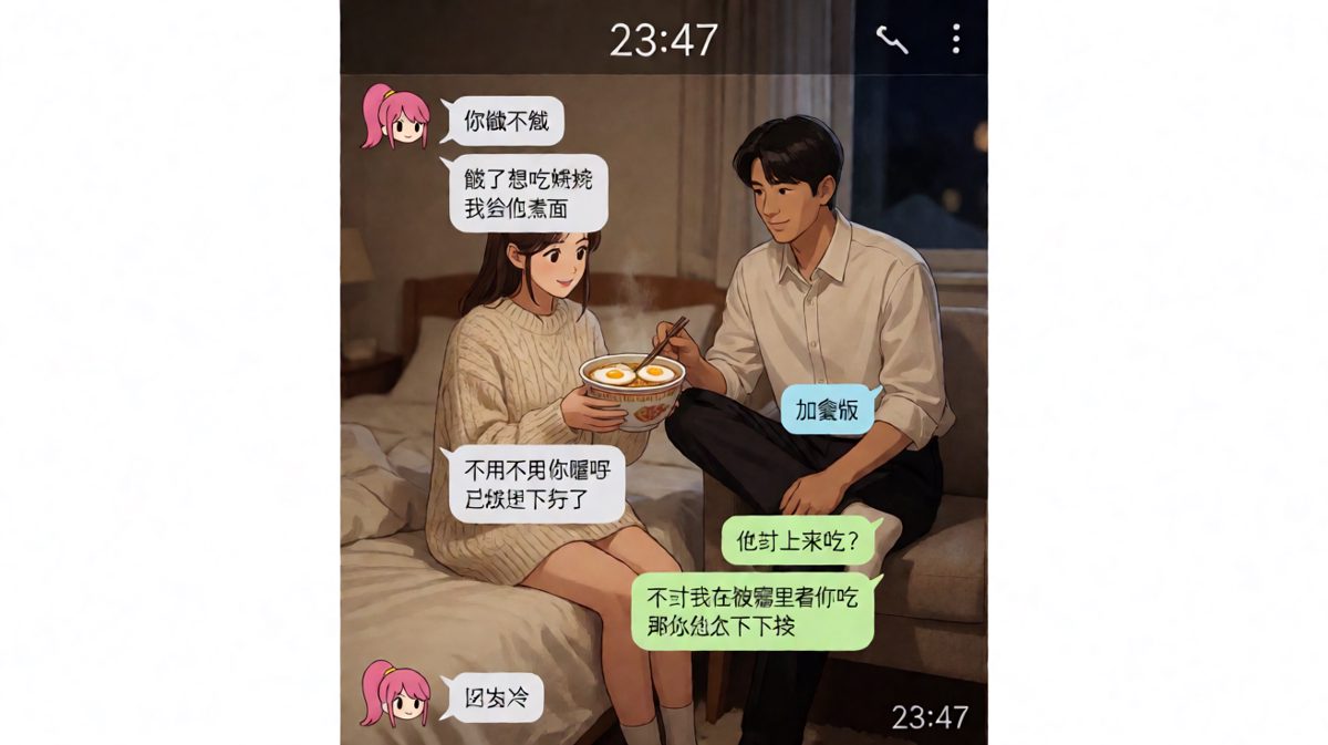 送你泡面的女生不一定爱你，但一定饿——而她说冷的时候是真的不想下楼