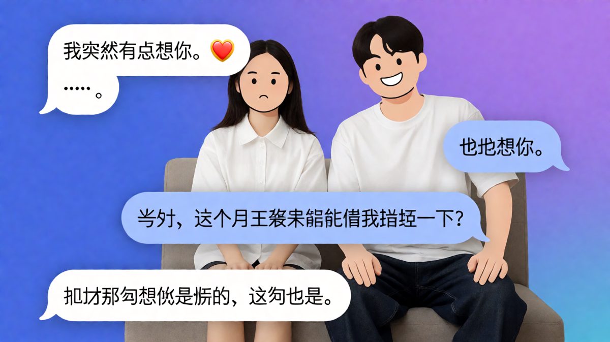 两句想你，一句借钱，真诚必杀技