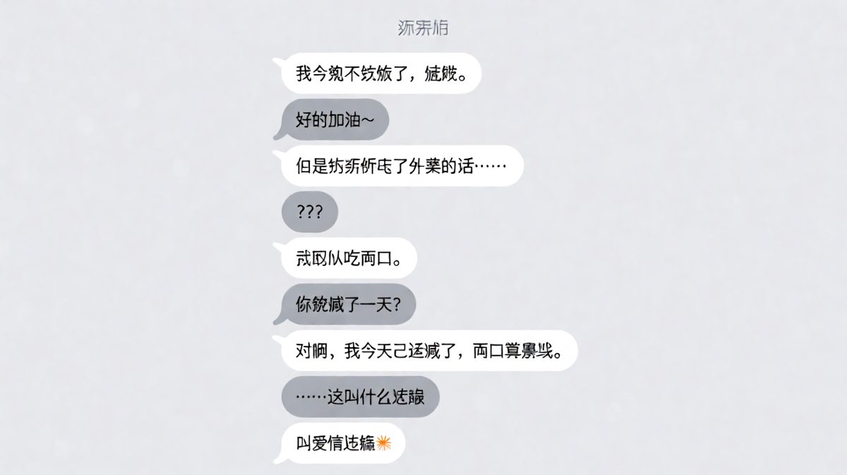 减肥的逻辑，只有男朋友能编出来