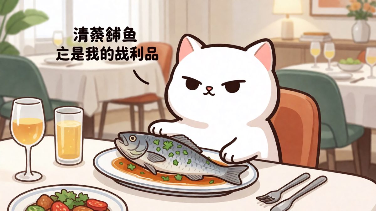 猫：鱼是我打的，谁也别想抢