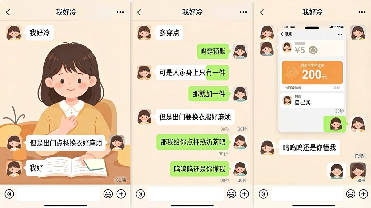 直男的浪漫，是用转账解决一切。