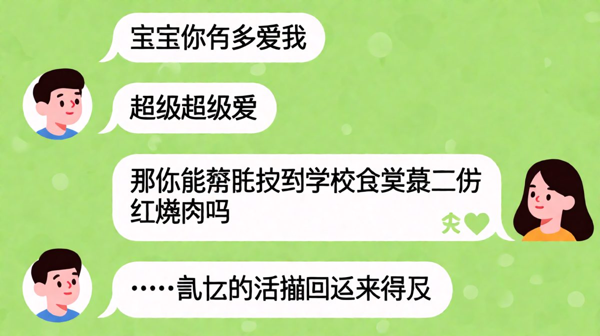 表白秒变抢饭，男生的爱情原来是有条件的