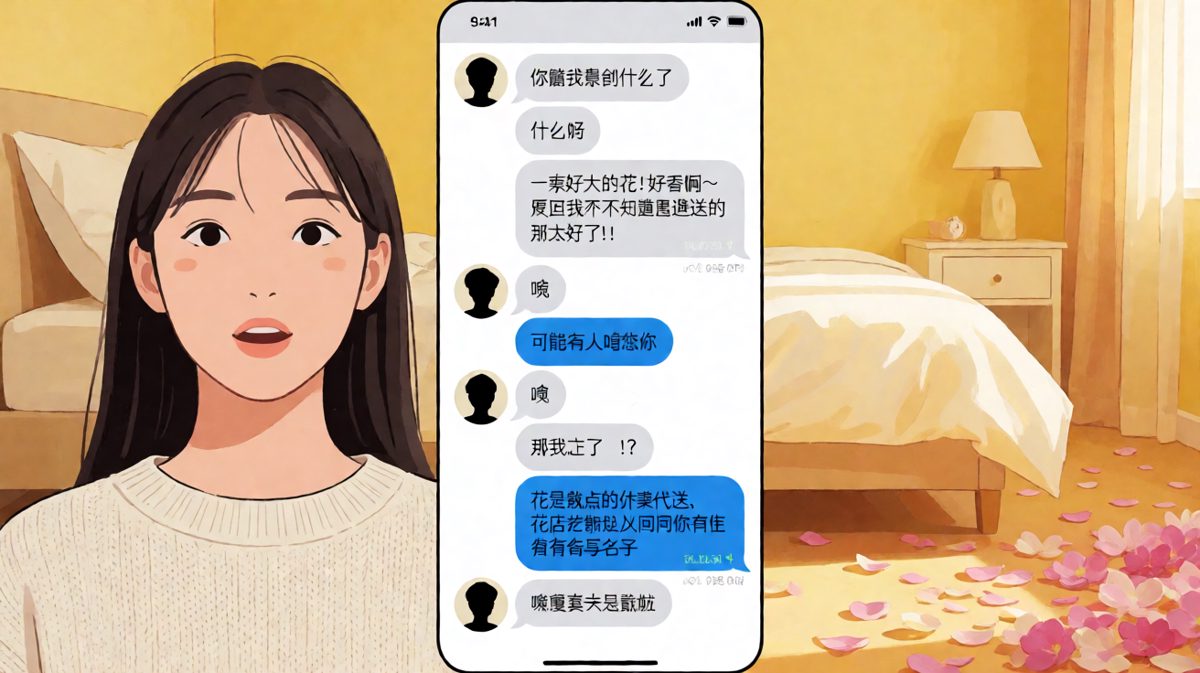 神秘花束的真相竟是外卖代送